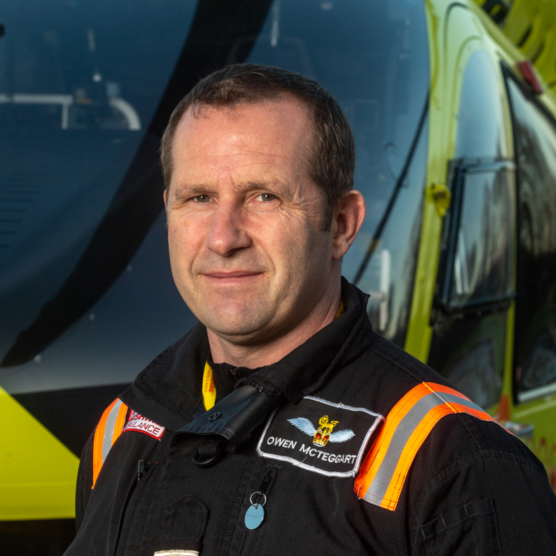 Image of Yorkshire Air Ambulance Pilot Owen McTeggart